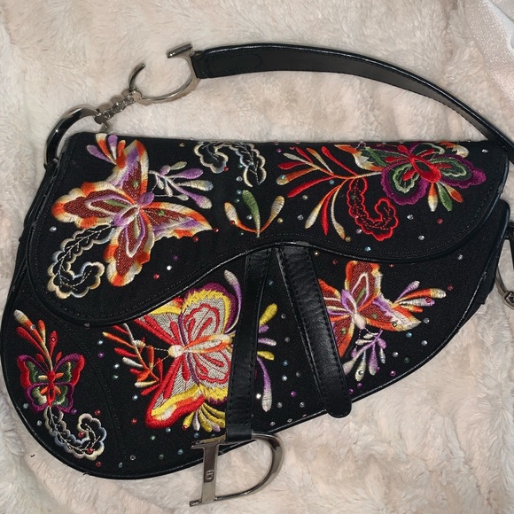 dior saddle bag butterfly